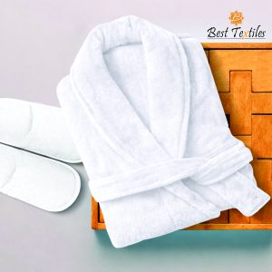 Velour Bathrobe White