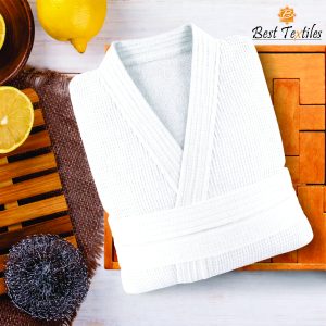 Waffle Bathrobe White