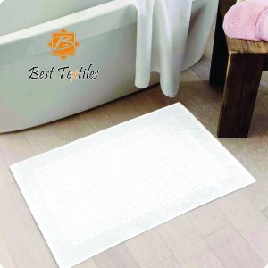 Jacquard Check Pattern Bathmat